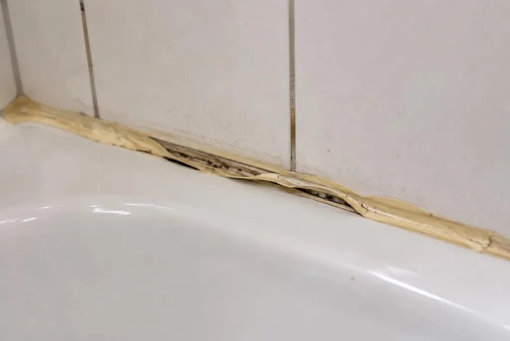 Kitbedrijf Buren – loslatende kit naast het bad
